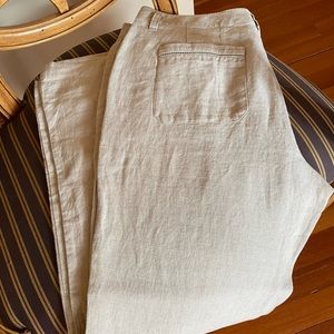 Sz 14 100% Linen Eddie Bauer Women’s Slacks NWOT